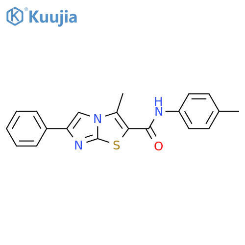 3-methyl-N-(4-methylphenyl)-6-phenylimidazo2,1-b1,3thiazole-2-carboxamide structure