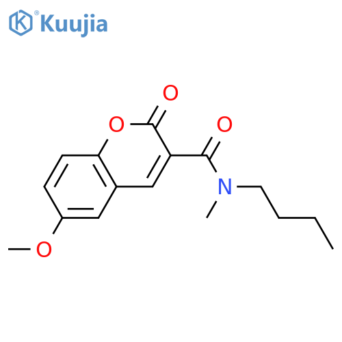 N-butyl-6-methoxy-N-methyl-2-oxo-2H-chromene-3-carboxamide structure