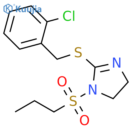 2-{(2-chlorophenyl)methylsulfanyl}-1-(propane-1-sulfonyl)-4,5-dihydro-1H-imidazole structure