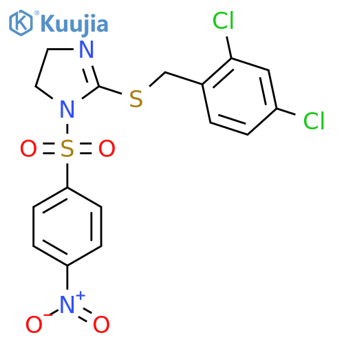 2-{(2,4-dichlorophenyl)methylsulfanyl}-1-(4-nitrobenzenesulfonyl)-4,5-dihydro-1H-imidazole structure
