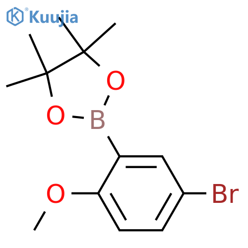 2-(5-Bromo-2-methoxyphenyl)-4,4,5,5-tetramethyl-1,3,2-dioxaborolane structure