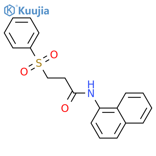 3-(benzenesulfonyl)-N-(naphthalen-1-yl)propanamide structure