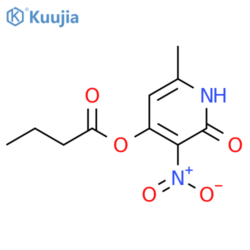 6-methyl-3-nitro-2-oxo-1,2-dihydropyridin-4-yl butanoate structure