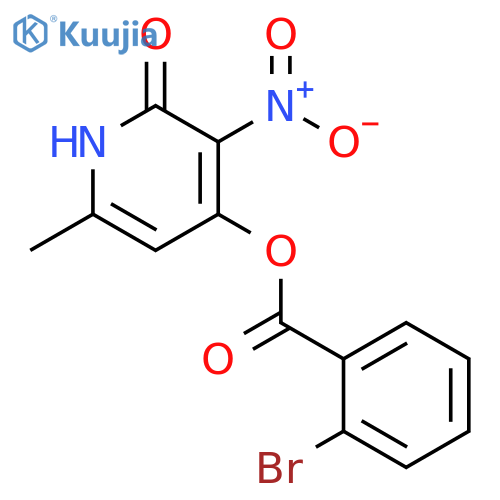6-methyl-3-nitro-2-oxo-1,2-dihydropyridin-4-yl 2-bromobenzoate structure
