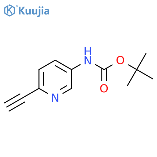 Tert-butyl 6-ethynylpyridin-3-ylcarbamate structure