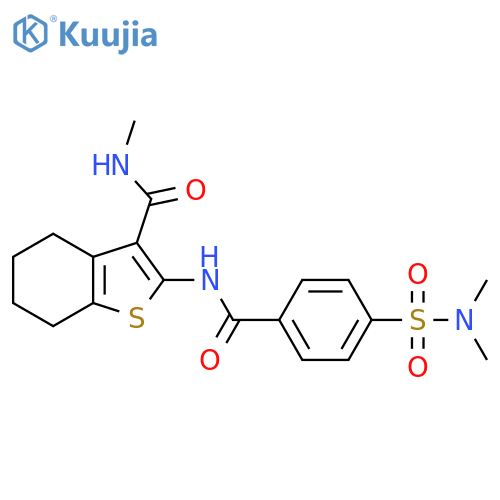 2-4-(dimethylsulfamoyl)benzamido-N-methyl-4,5,6,7-tetrahydro-1-benzothiophene-3-carboxamide structure