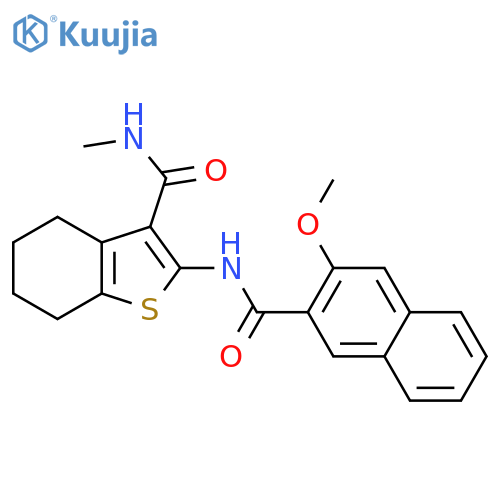 2-(3-methoxynaphthalene-2-amido)-N-methyl-4,5,6,7-tetrahydro-1-benzothiophene-3-carboxamide structure