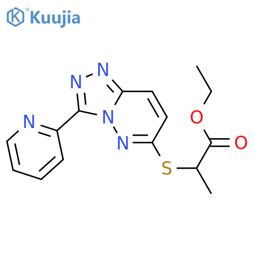 ethyl 2-{3-(pyridin-2-yl)-1,2,4triazolo4,3-bpyridazin-6-ylsulfanyl}propanoate structure