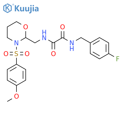 N'-(4-fluorophenyl)methyl-N-{3-(4-methoxybenzenesulfonyl)-1,3-oxazinan-2-ylmethyl}ethanediamide structure