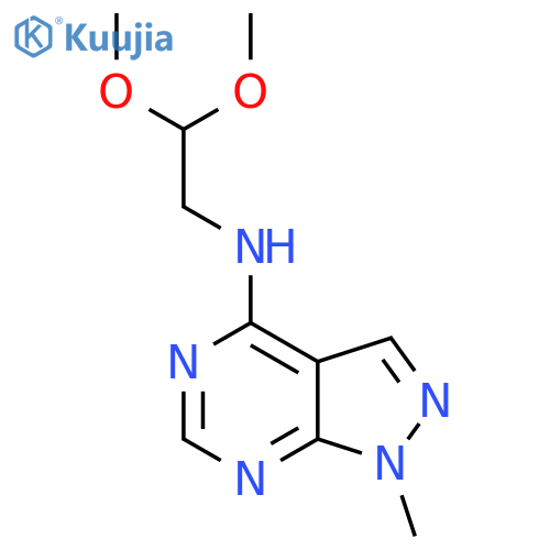 N-(2,2-dimethoxyethyl)-1-methyl-1H-pyrazolo3,4-dpyrimidin-4-amine structure
