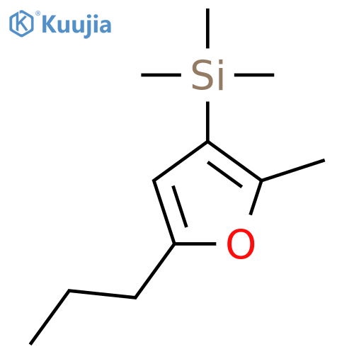 SILANE, TRIMETHYL(2-METHYL-5-PROPYL-3-FURANYL)- structure
