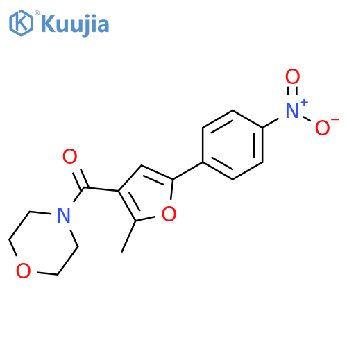 4-2-methyl-5-(4-nitrophenyl)furan-3-carbonylmorpholine structure