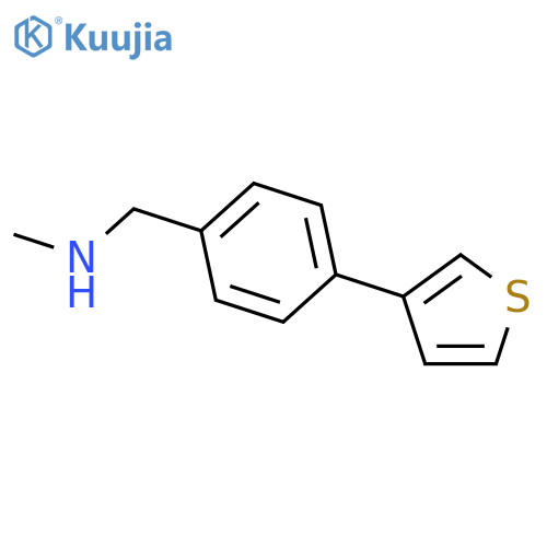 methyl({4-(thiophen-3-yl)phenylmethyl})amine structure