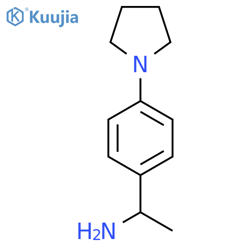 1-4-(pyrrolidin-1-yl)phenylethan-1-amine structure
