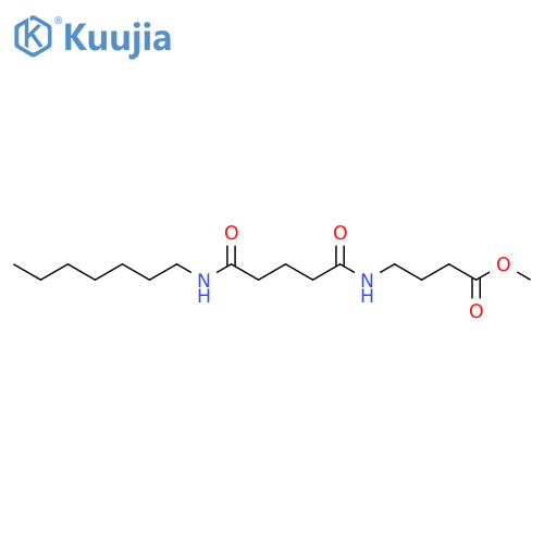 Butanoic acid, 4-[[5-(heptylamino)-1,5-dioxopentyl]amino]-, methyl ester structure