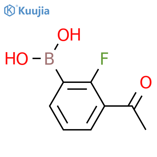 3-Acetyl-2-fluorophenylboronic acid structure