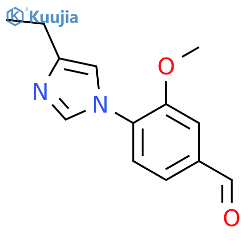 Benzaldehyde, 4-(4-ethyl-1H-imidazol-1-yl)-3-methoxy- structure