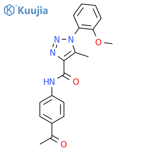 N-(4-acetylphenyl)-1-(2-methoxyphenyl)-5-methyl-1H-1,2,3-triazole-4-carboxamide structure