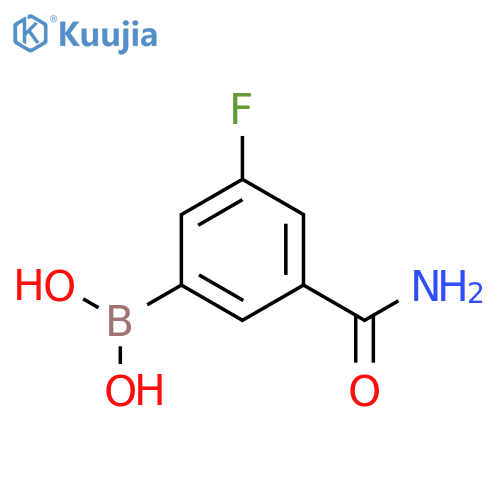 3-Carbamoyl-5-fluorophenylboronic acid structure