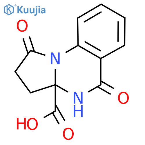 1,5-dioxo-1H,2H,3H,3aH,4H,5H-pyrrolo[1,2-a]quinazoline-3a-carboxylic acid structure
