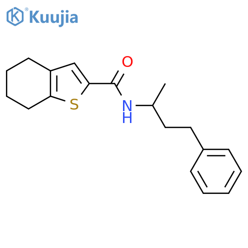 N-(4-phenylbutan-2-yl)-4,5,6,7-tetrahydro-1-benzothiophene-2-carboxamide structure