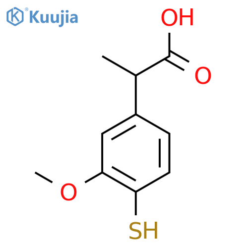 4-Mercapto-3-methoxyphenylpropanoic acid structure