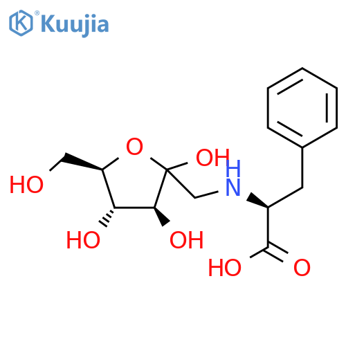 (2S)-3-Phenyl-2-({[(3S,4S,5R)-2,3,4-trihydroxy-5-(hydroxymethyl)tetrahydro-2-furanyl]methyl}amino)propanoic acid (non-preferred name) structure