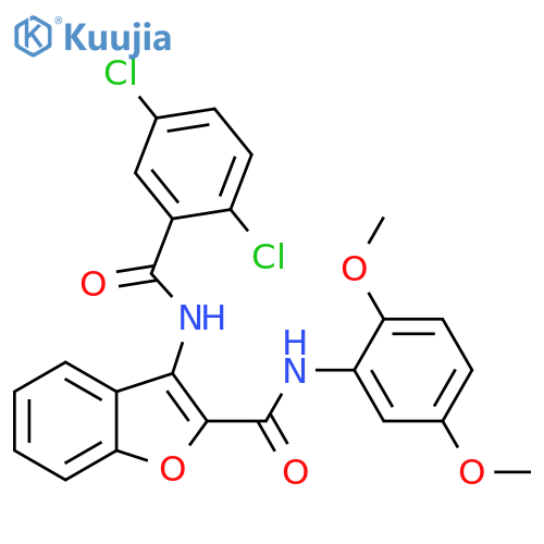 3-(2,5-dichlorobenzamido)-N-(2,5-dimethoxyphenyl)-1-benzofuran-2-carboxamide structure
