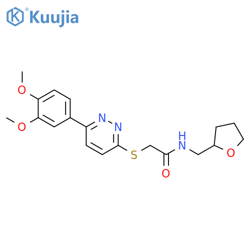 2-{6-(3,4-dimethoxyphenyl)pyridazin-3-ylsulfanyl}-N-(oxolan-2-yl)methylacetamide structure