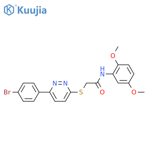 2-{6-(4-bromophenyl)pyridazin-3-ylsulfanyl}-N-(2,5-dimethoxyphenyl)acetamide structure