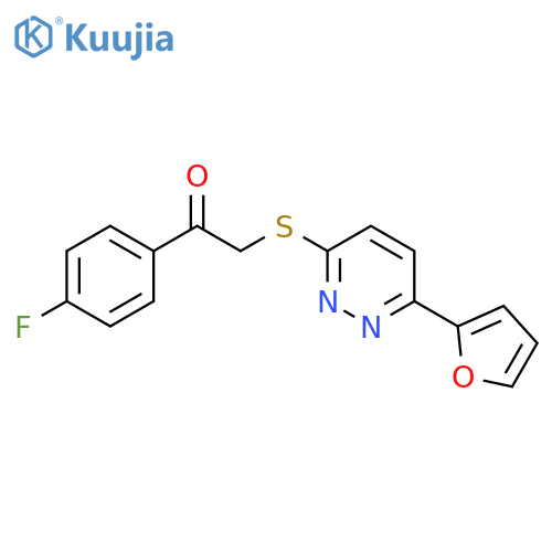 1-(4-fluorophenyl)-2-{6-(furan-2-yl)pyridazin-3-ylsulfanyl}ethan-1-one structure