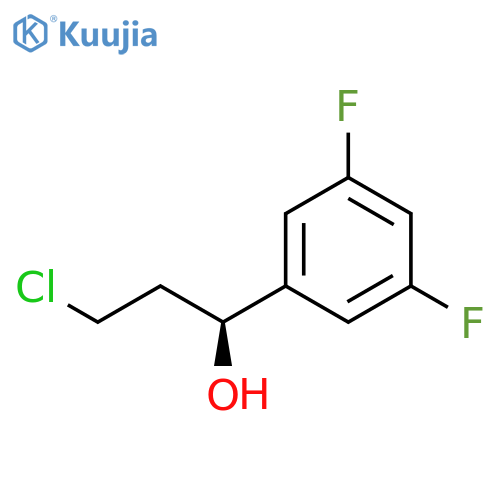 (1S)-3-chloro-1-(3,5-difluorophenyl)propan-1-ol structure