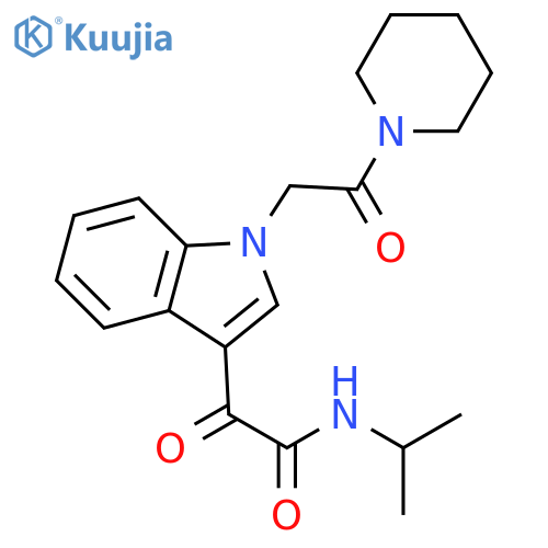 2-oxo-2-{1-2-oxo-2-(piperidin-1-yl)ethyl-1H-indol-3-yl}-N-(propan-2-yl)acetamide structure