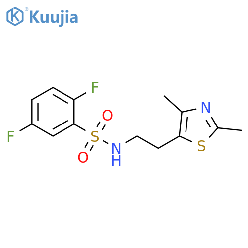N-2-(2,4-dimethyl-1,3-thiazol-5-yl)ethyl-2,5-difluorobenzene-1-sulfonamide structure