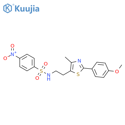 N-{2-2-(4-methoxyphenyl)-4-methyl-1,3-thiazol-5-ylethyl}-4-nitrobenzene-1-sulfonamide structure