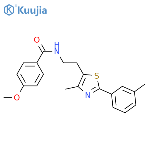 4-methoxy-N-{2-4-methyl-2-(3-methylphenyl)-1,3-thiazol-5-ylethyl}benzamide structure