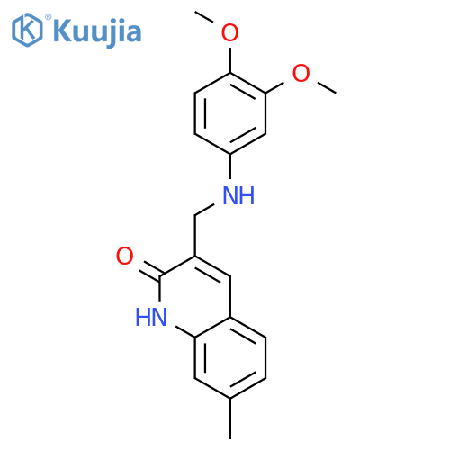 2(1H)-Quinolinone, 3-[[(3,4-dimethoxyphenyl)amino]methyl]-7-methyl- structure
