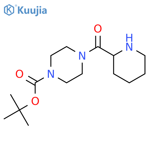 tert-butyl 4-(piperidine-2-carbonyl)piperazine-1-carboxylate structure