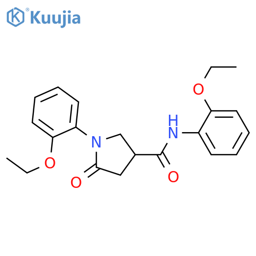 N,1-bis(2-ethoxyphenyl)-5-oxopyrrolidine-3-carboxamide structure