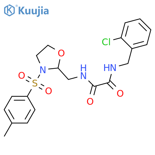N'-(2-chlorophenyl)methyl-N-{3-(4-methylbenzenesulfonyl)-1,3-oxazolidin-2-ylmethyl}ethanediamide structure