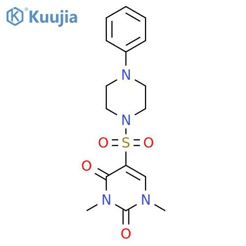 1,3-dimethyl-5-(4-phenylpiperazin-1-yl)sulfonyl-1,2,3,4-tetrahydropyrimidine-2,4-dione structure
