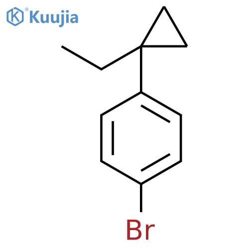 1-bromo-4-(1-ethylcyclopropyl)benzene structure