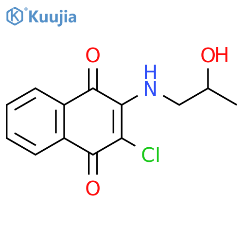 2-chloro-3-[(2-hydroxypropyl)amino]-1,4-dihydronaphthalene-1,4-dione structure