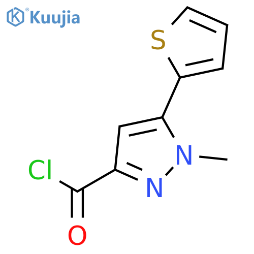 1H-Pyrazole-3-carbonylchloride, 1-methyl-5-(2-thienyl)- structure