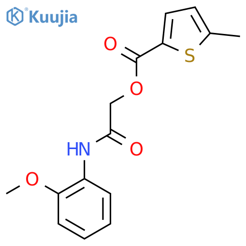 (2-methoxyphenyl)carbamoylmethyl 5-methylthiophene-2-carboxylate structure