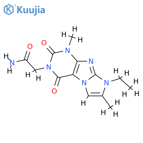 2-{8-ethyl-1,7-dimethyl-2,4-dioxo-1H,2H,3H,4H,8H-imidazo1,2-gpurin-3-yl}acetamide structure
