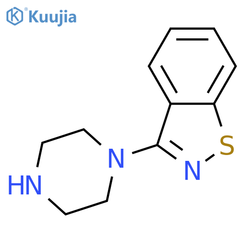 3-piperazin-1-yl-1,2-benzothiazole structure