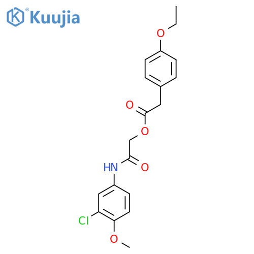 (3-chloro-4-methoxyphenyl)carbamoylmethyl 2-(4-ethoxyphenyl)acetate structure