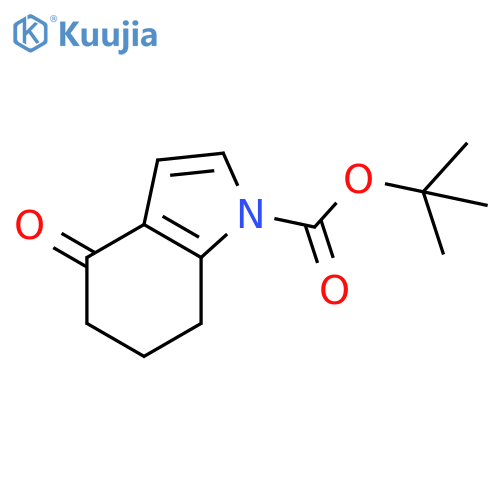 tert-Butyl 4-oxo-4,5,6,7-tetrahydro-1H-indole-1-carboxylate structure