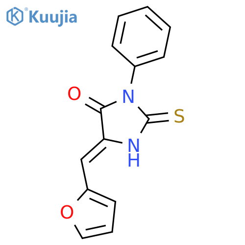 4-IMIDAZOLIDINONE, 5-(2-FURANYLMETHYLENE)-3-PHENYL-2-THIOXO- structure